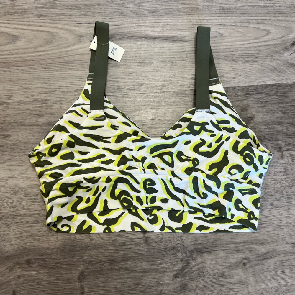 Aerie OFFLINE by Aerie Leopard Print Sports Bra Medium Support Sz L - Picture 3 of 4